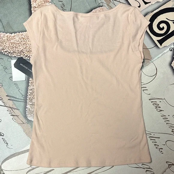 ❣️5|$25❣️Melrose and Market Soft Pink Scoop Neck Top - Picture 4 of 4